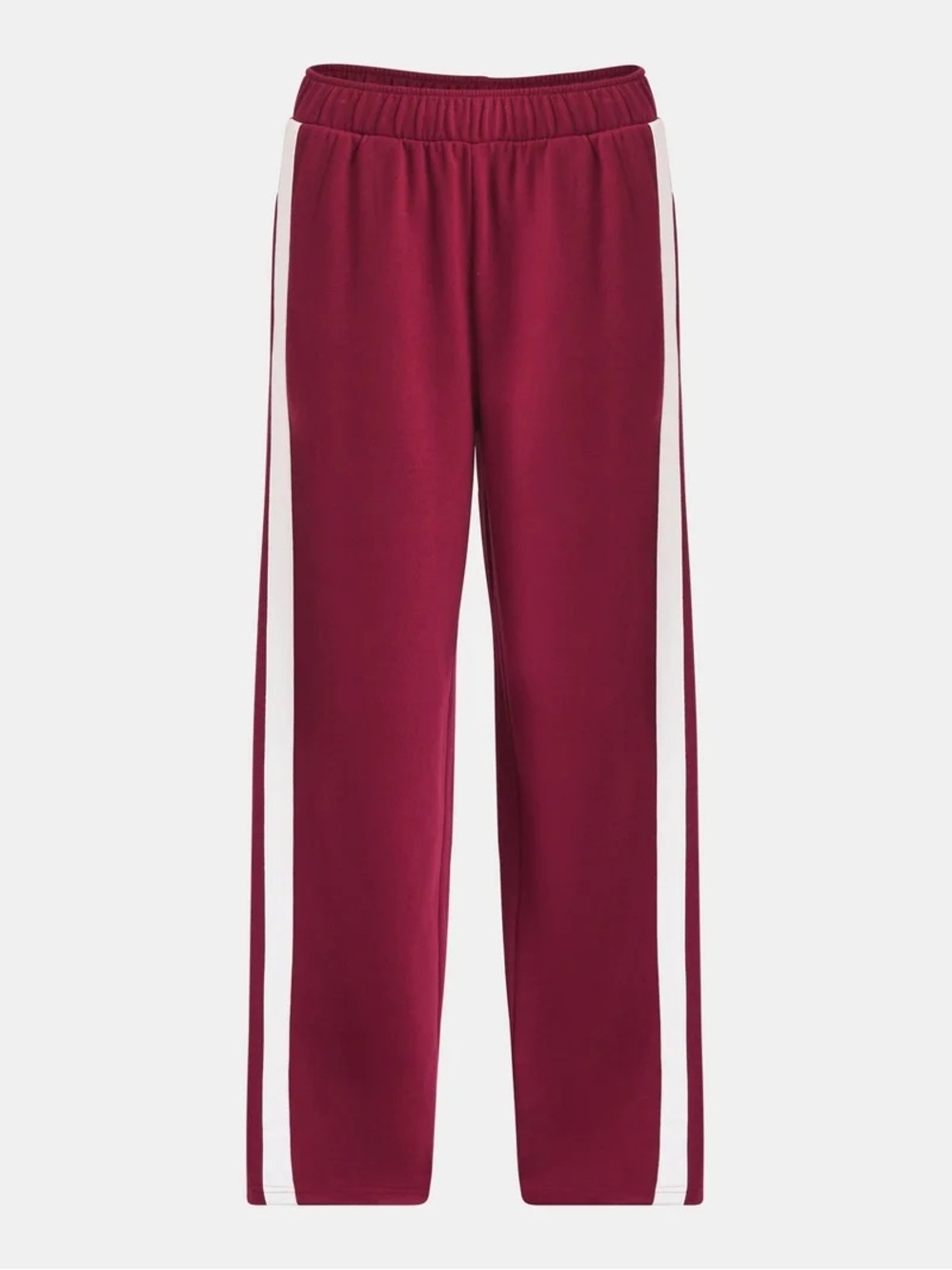 Athletic Track Pants with White Side Stripe